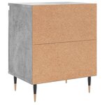 vidaXL Tables de chevet 2 Pièces gris béton 40x30x50 cm bois d'ingénierie