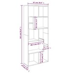 vidaXL Bibliothèque Sonoma gris 67x24x161 cm Bois d'ingénierie