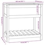 vidaXL Jardinière avec étagère Marron miel 82 5x54x81 cm Bois de pin