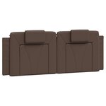 vidaXL Cadre de lit avec tête de lit Marron 140x190 cm Similicuir