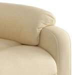 vidaXL Fauteuil inclinable électrique Crème Tissu