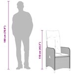 vidaXL Chaises inclinables de jardin lot de 2 et coussins beige rotin