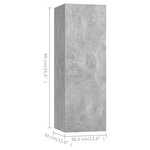 vidaXL Ensemble de meubles TV 3 Pièces Gris béton Bois d'ingénierie