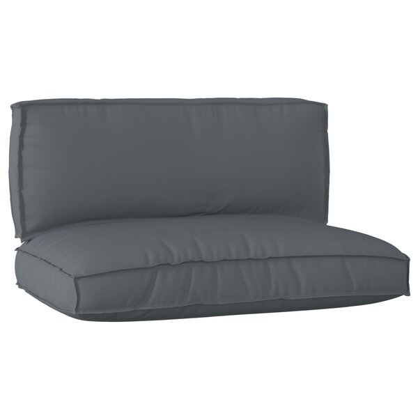 vidaXL Ensemble de coussins sur palette 2 pièces Anthracite en tissu Oxford