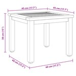 vidaXL Table d'appoint de jardin 45x45x38 cm en bois d'acacia massif