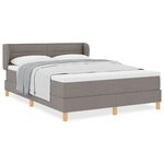 Lit à ressorts vidaXL avec matelas - Taupe  140x190 cm  Tissu