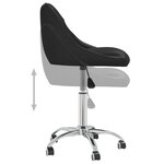 vidaXL Chaises à manger pivotantes lot de 2 noir similicuir