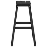 vidaXL Tabourets de bar 2 Pièces noir HDPE