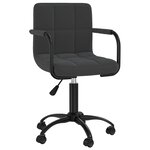 vidaXL Chaises pivotantes à manger lot de 6 noir velours