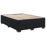 vidaXL Sommier à lattes de lit avec matelas Noir 140x200 cm Velours