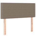 vidaXL Sommier à lattes de lit avec matelas Taupe 100x200 cm Tissu