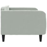 vidaXL Lit de repos sans matelas gris clair 100x200 cm velours
