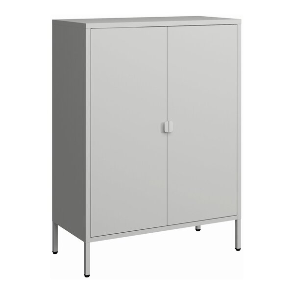 Armoire de bureau casier de bureau meuble de rangement pour salon bureau chambre atelier acier 110 x 80 x 40 cm gris clair 03_0006318