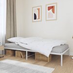 vidaXL Cadre de lit métal sans matelas blanc 100x200 cm