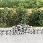 vidaXL Paniers à gabions arqués 10 Pièces 300x50x40/60 cm fer galvanisé