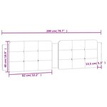 vidaXL Coussin de tête de lit blanc 200 cm similicuir