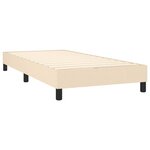 vidaXL Sommier à lattes de lit avec matelas Crème 80x200 cm Tissu