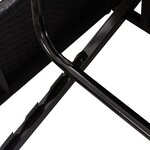 vidaXL Transat convertible avec coussins Résine tressée Noir