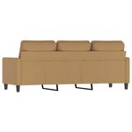 vidaXL Canapé à 3 places Marron 180 cm Velours
