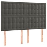 vidaXL Sommier à lattes de lit et matelas Gris foncé 140x200cm Velours