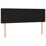 vidaXL Sommier à lattes de lit avec matelas Noir 140x190 cm Tissu