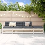vidaXL Salon de jardin 4 Pièces blanc bois de pin massif