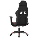 vidaXL Chaise de jeu de massage avec repose-pied Noir&Rouge Similicuir