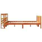 vidaXL Cadre de lit et tête de lit cire marron 150x200 cm bois de pin