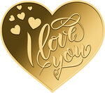 Pièce de monnaie en Or 3000 Francs g 0.031 (1/1000 oz) Millésime 2023 Gold Gift I LOVE YOU 1/1000