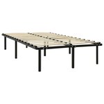 vidaXL Cadre de lit sans matelas noir métal 160x200 cm