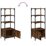 vidaXL Bibliothèque à 3 niveaux chêne fumé 41x30x109 5 cm