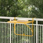 vidaXL Table suspendue pliante en acier jaune 60x40 cm