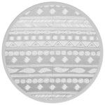 vidaXL Tapis d'extérieur gris Ø160 cm PP
