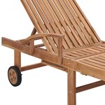 vidaXL Chaises longues lot de 2 avec coussin bleu royal Teck solide