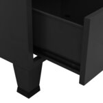 vidaXL Garde-robe industrielle Noir 90x50x180 cm Métal