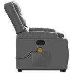 vidaXL Fauteuil inclinable de massage Gris Similicuir