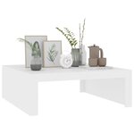 vidaXL Table basse blanc 100x100x35 cm bois d'ingénierie