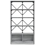 vidaXL Bibliothèque sonoma gris 100x26x180 cm bois ingénierie et métal