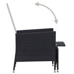 Salon de jardin meuble d'extérieur ensemble de mobilier 2 pièces avec coussins résine tressée noir 02_0015907
