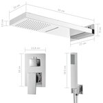 vidaXL Système de douche Acier inoxydable 201 Argenté