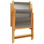 vidaXL Chaises inclinables de jardin lot de 6 gris bois massif acacia