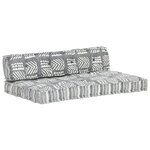 vidaXL Coussin de canapé palette Gris Tissu Patchwork
