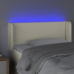 vidaXL Tête de lit à LED Crème 103x16x78/88 cm Similicuir