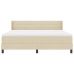 Lit box spring vidaXL avec matelas crème 180x200 cm tissu