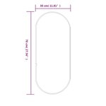vidaXL Miroir mural Doré 70x30 cm Ovale