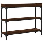 vidaXL Table console avec étagères chêne marron 100x30x80 cm
