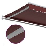 vidaXL Auvent manuel rétractable bordeaux 600x300 cm