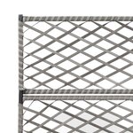 vidaXL Lit surélevé en treillis 3 pots 83x30x130cm Résine tressée Gris