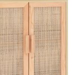 vidaXL Buffet Marron 60x30x70 cm Bois de pin massif et rotin naturel