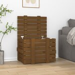 vidaXL Boîte de rangement Marron miel 58x40 5x42 cm Bois massif pin